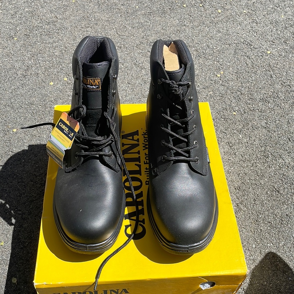 Black Carolina Steel Toe Workboot Sz12 Never Worn! - Picture 1 of 6